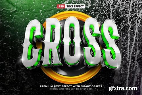 PSD super green guild esport team 3d editable text effect