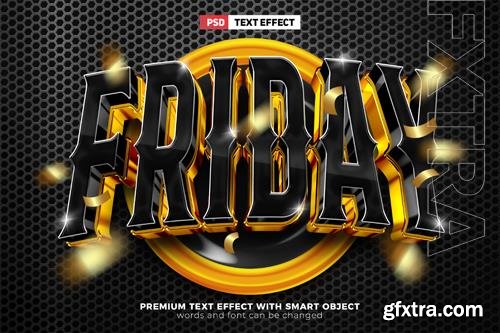 PSD luxury black friday 3d editable text effect