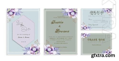 PSD beautiful invitation elegant cards