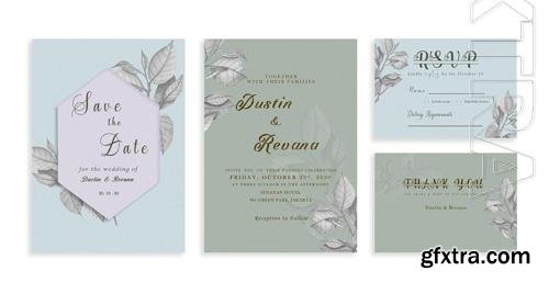 PSD beautiful invitation elegant cards vol 2