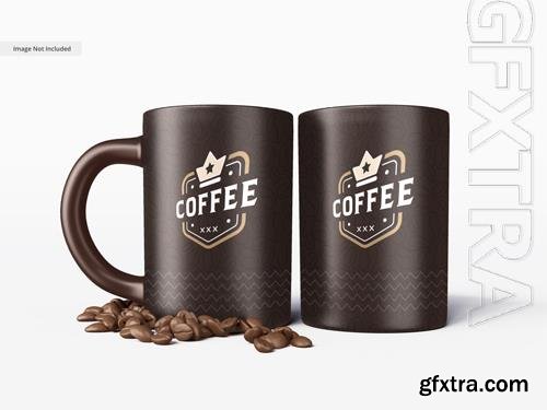 Glossy foil coffee pouch bag branding mockup