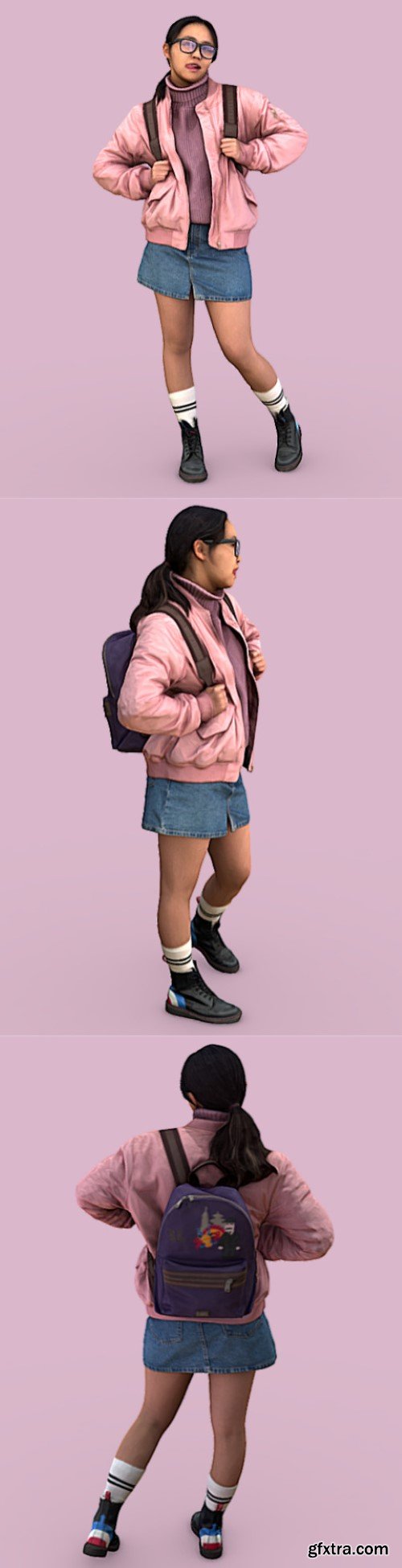 Schoolgirl 3d model