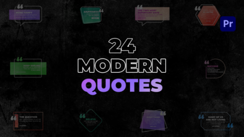 Videohive - 24 Modern Quotes Titles - 42357777 - 42357777