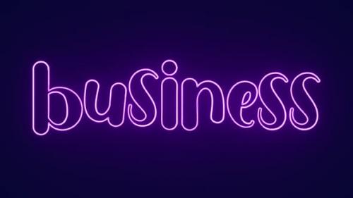 Videohive - Business typography text neon animation - 43149686 - 43149686