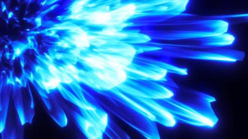 Videohive - Abstract blue shiny glowing energy lines and magic waves, abstract background. Video 4k - 43150210 - 43150210