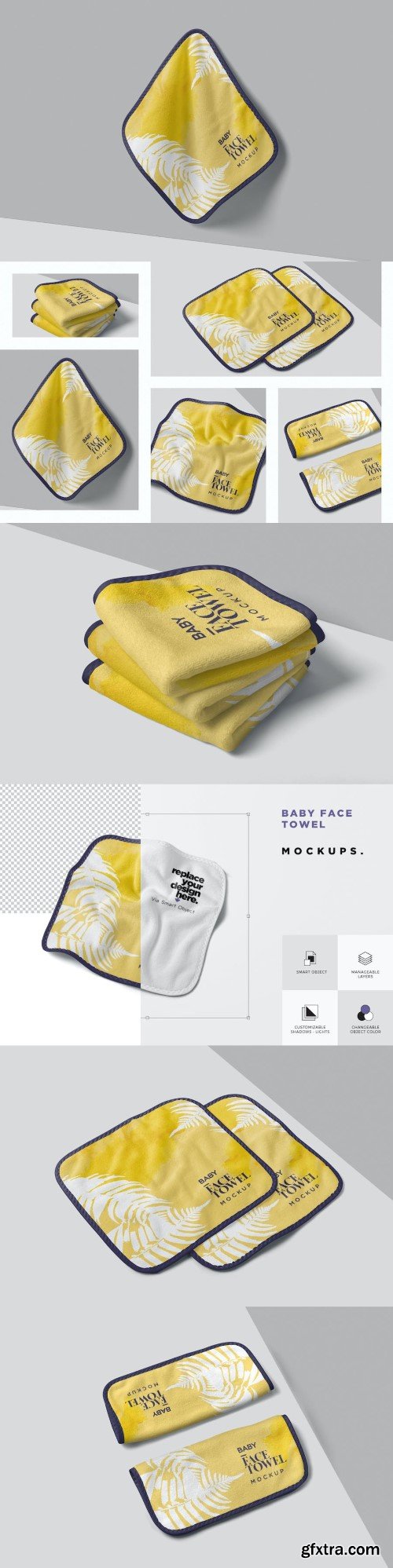 Baby Washcloth Mockups