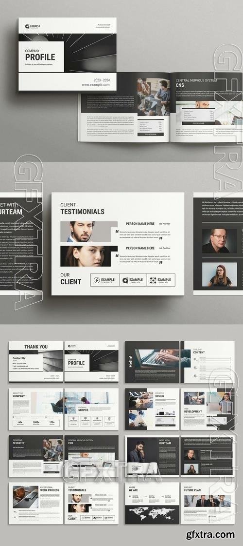 Company Profile Layout Landscape 524310581