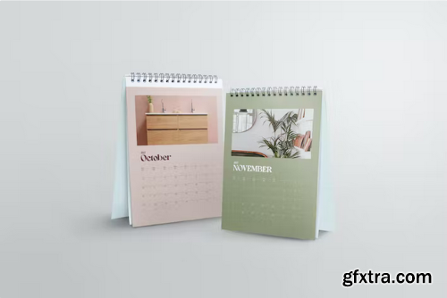 Sqare Flip Calender Mockup