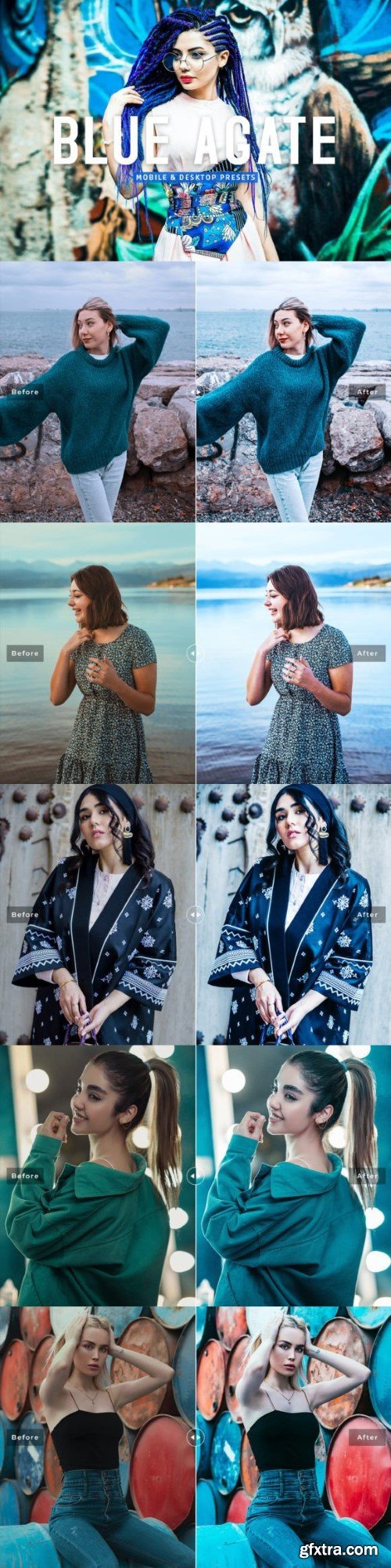 Blue Agate Pro Lightroom Presets