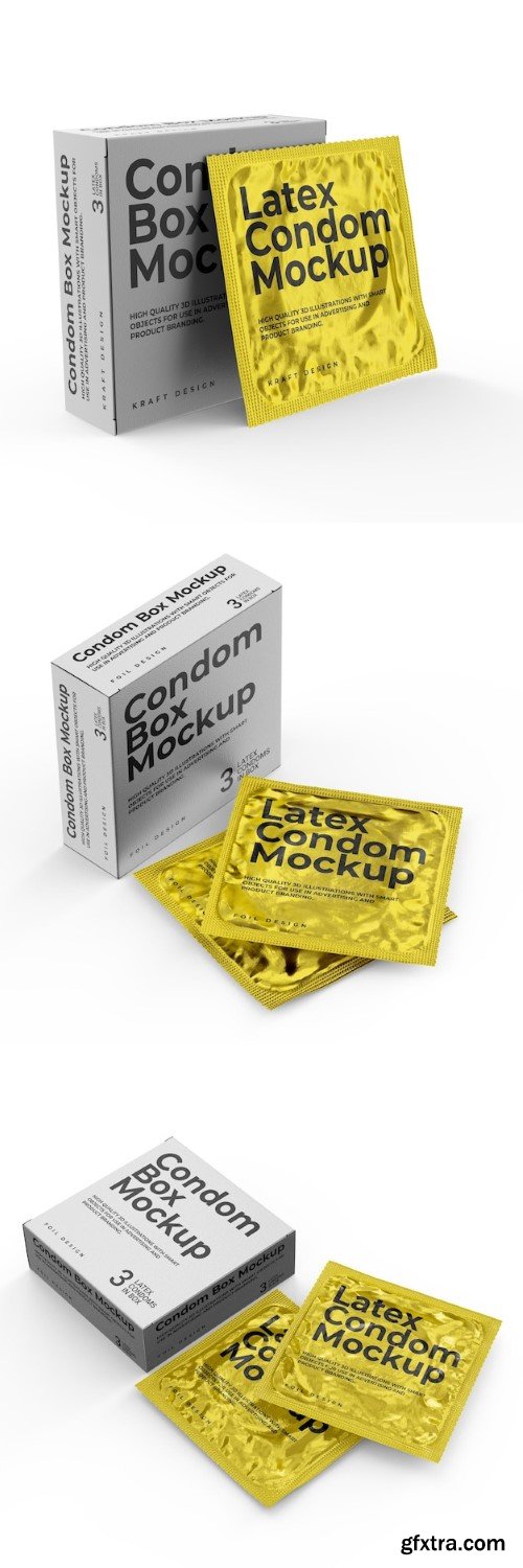 Condom box mockup