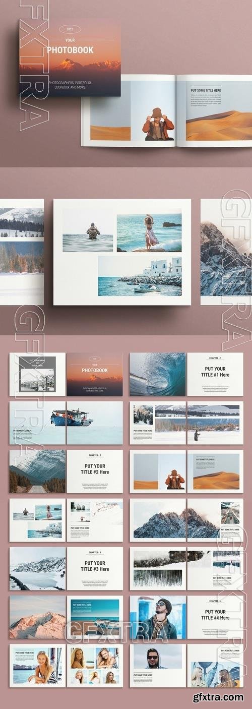 Photo Album Book Landscape Layout 524349259 