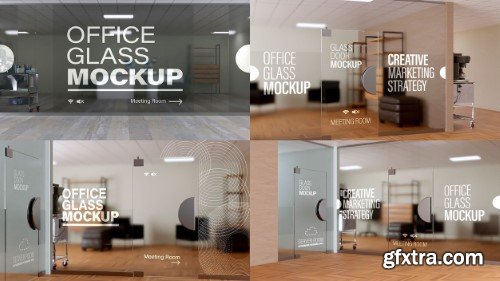 Decorative wall vinyl office mockup