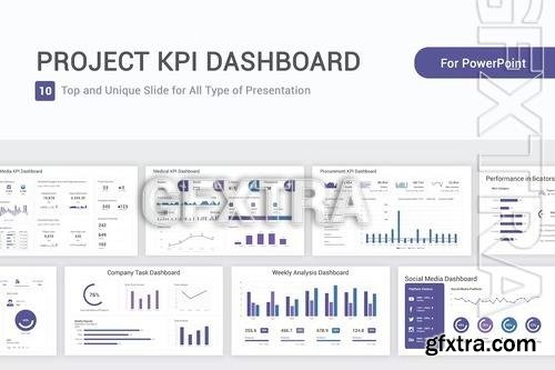 Project KPI Dashboard Model PowerPoint Template 2ANKFBR