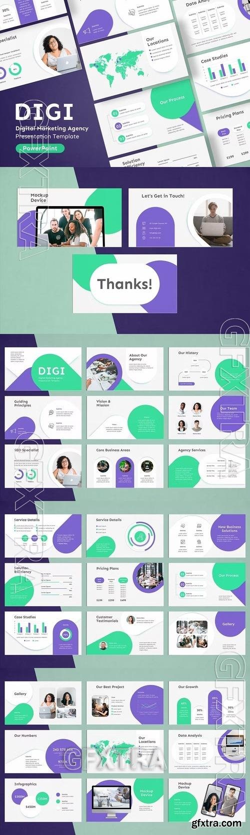 Digital Marketing PowerPoint Presentation Template AH6FNJ9