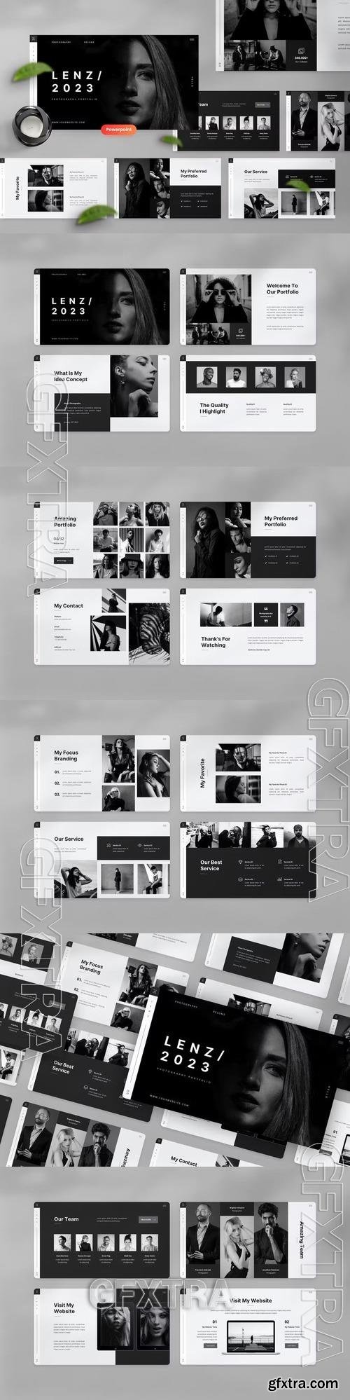 Lenz - Photography Portfolio Powerpoint Template D5RRJBR