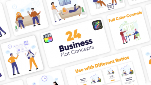 Videohive - Business Flat Concepts For Final Cut Pro X - 43215922 - 43215922