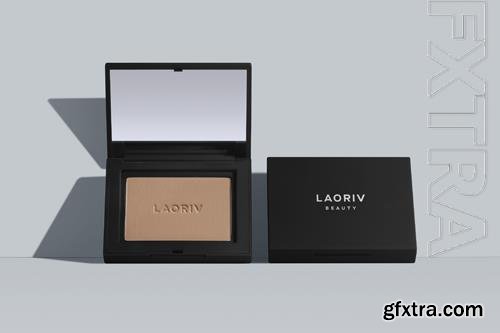 PSD logo mockup face powder