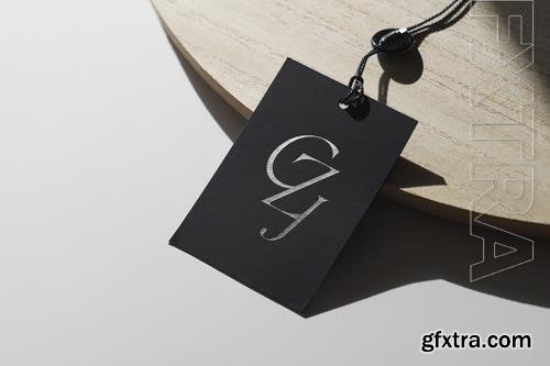 PSD logo mockup black tag