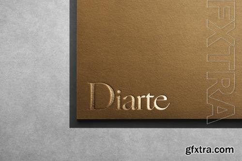 PSD logo mockup corner luxury paper