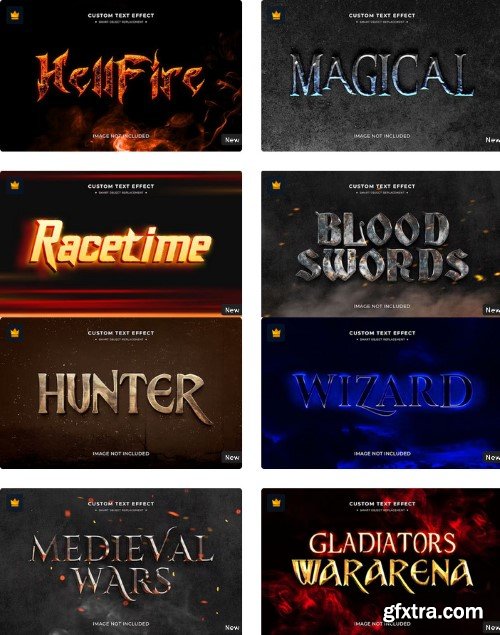 Movie and Video Game 3d text style effects