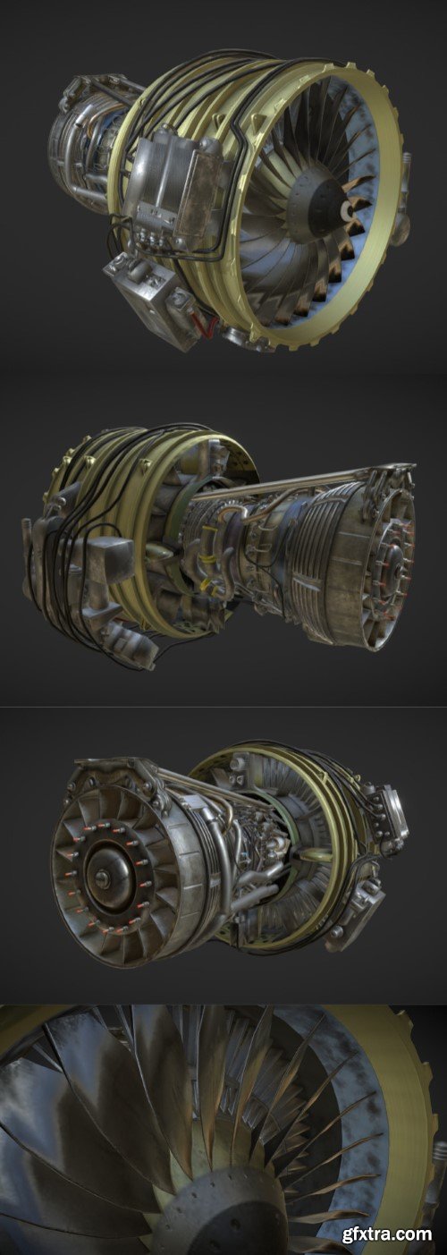 Engine CFM56-7B 3d model