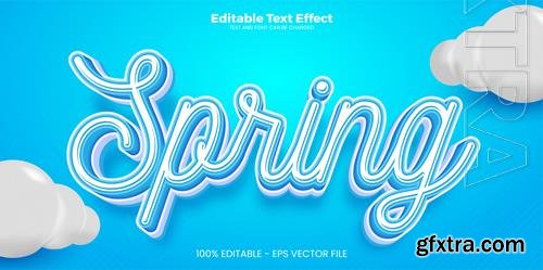 Vector spring editable text effect in modern trend style