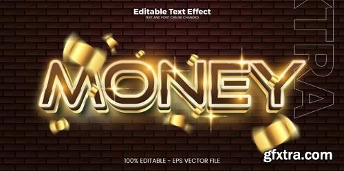 Money editable text effect in modern trend style