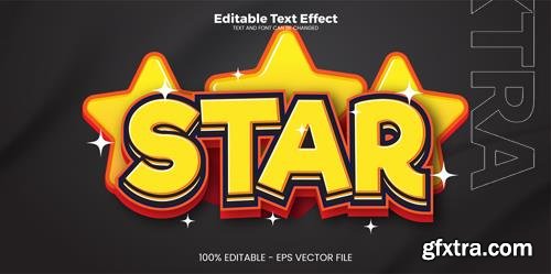 Vector star editable text effect in modern trend style