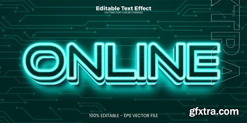 Vector online editable text effect in modern trend style