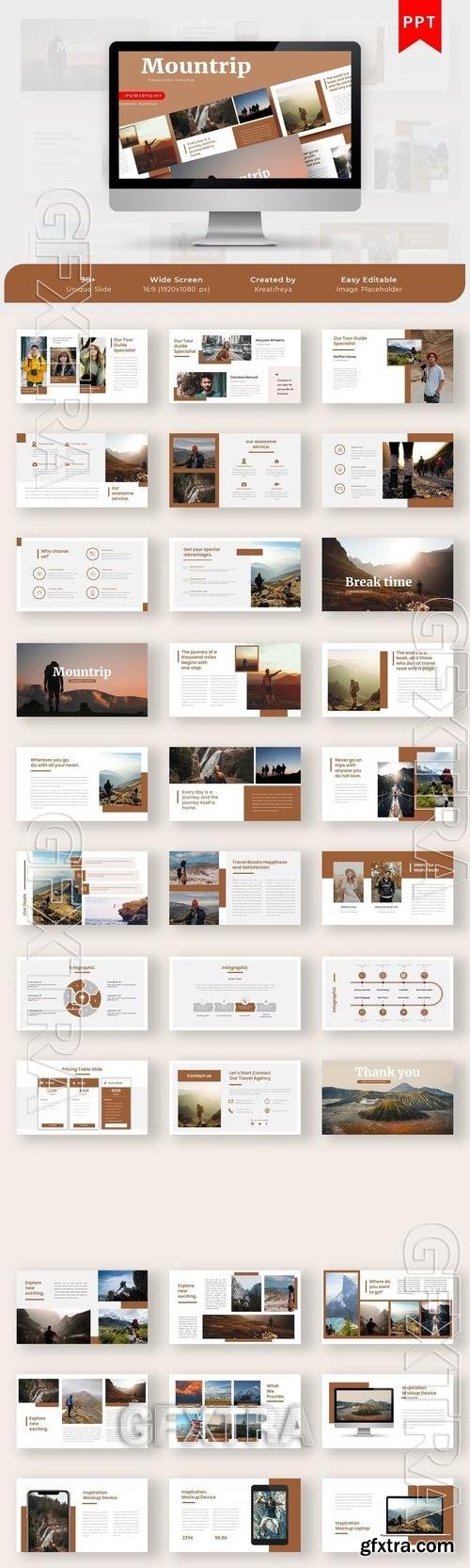 MOUNTRIP PowerPoint Template KXHCCFT