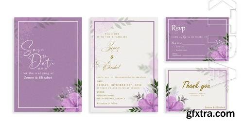 PSD wedding invitation watercolor style