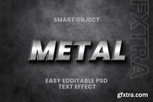 PSD logam metal stainless realistic 3d text effect