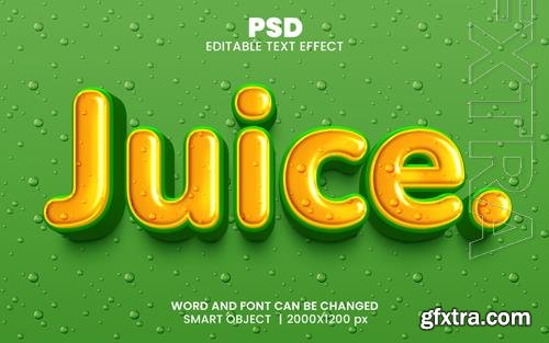 PSD juice 3d editable photoshop text effect style with background