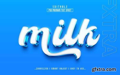 PSD milk 3d editable psd text effect style