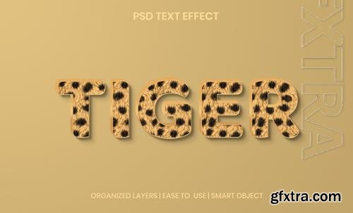 PSD tiger realistic 3d text effect fully editable