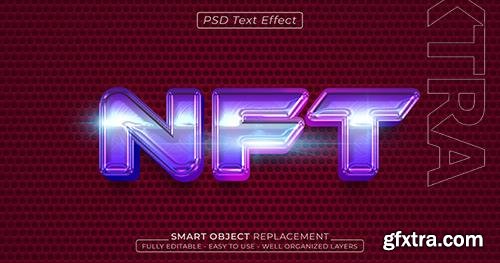 PSD nft text effect editable 3d style