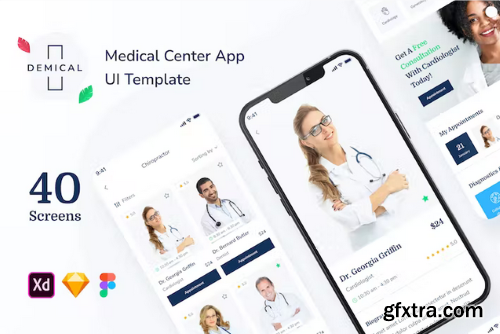 Demical - Medical Center App UI Template