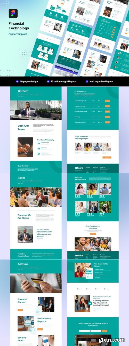 Finans - Financial Technology Figma Template