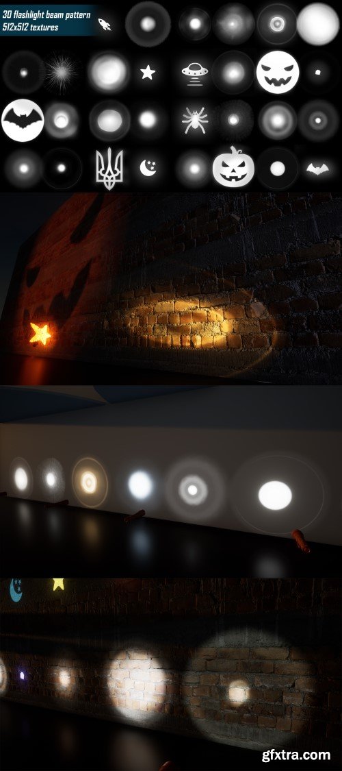 Unreal Engine - Flashlight Beam Pattern Pack (4.25 - 4.27, 5.0 - 5.1)