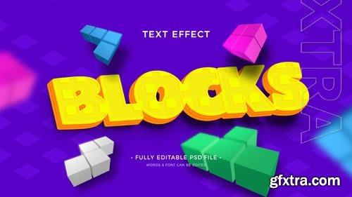 PSD blocks toy text effect