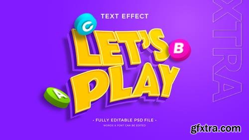 PSD lets play toy text effect