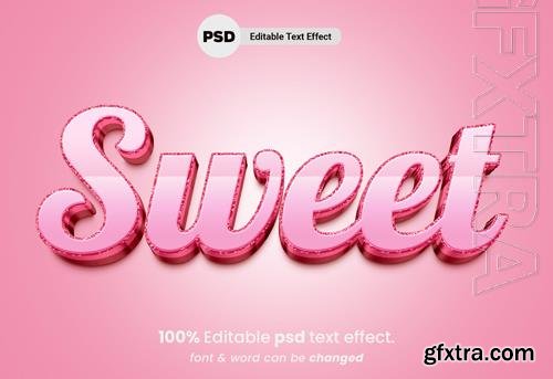 PSD sweet editable 3d text effect