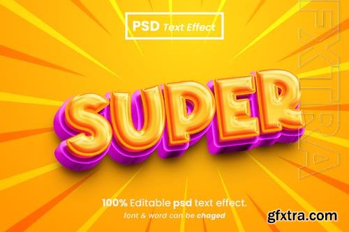 PSD super editable 3d text effect