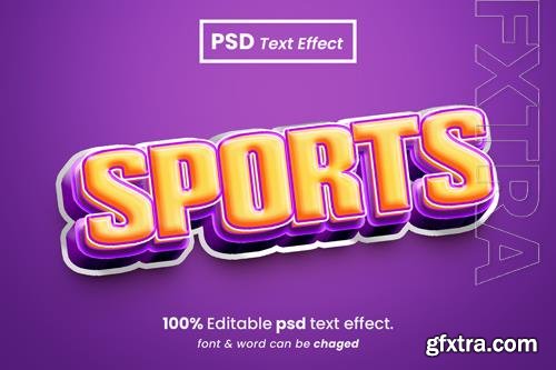 PSD sports editable 3d text effect