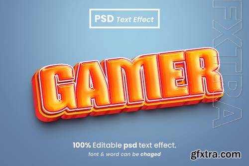 PSD gamer editable 3d text effect