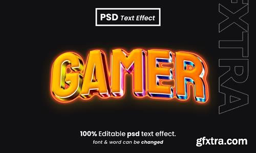 PSD gamer editable 3d text effect vol 2