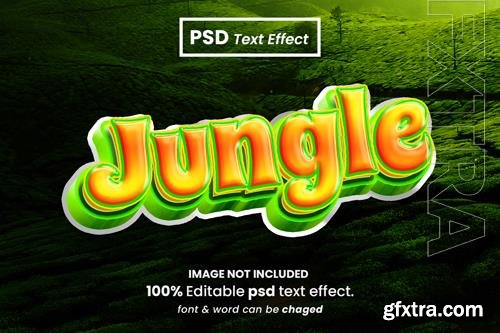 PSD jungle editable 3d text effect