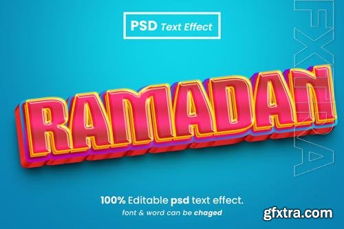 PSD ramadan editable 3d text effect