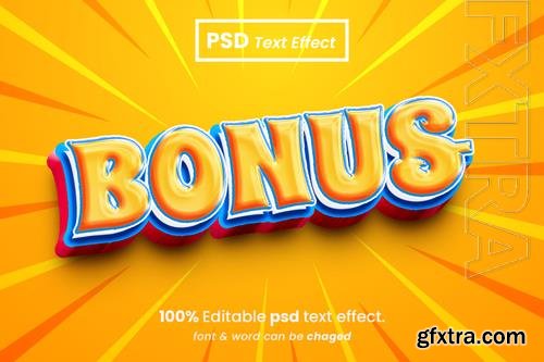 PSD bonus editable 3d text effect