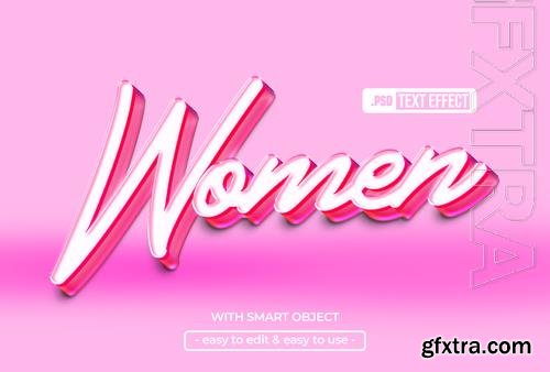 PSD women editable text effect